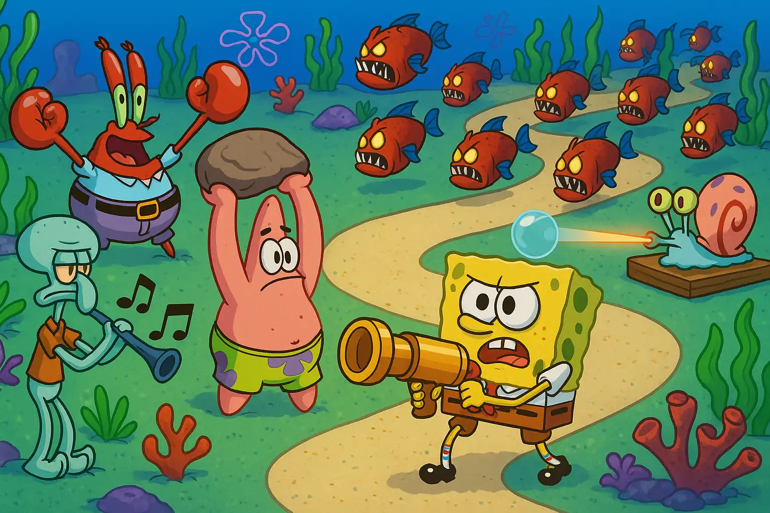SpongeBob Tower Defese Values